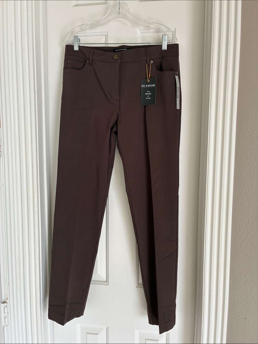 Zac & Rachel Women's Skinny Pants in Dark Brown